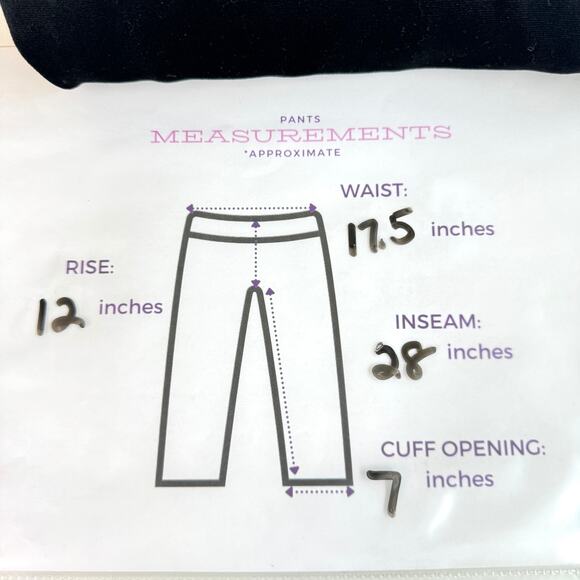 Chico's Women's Velour Pull On Straight Leg Pants Minimal Winter Black Size 12 - Picture 7 of 7